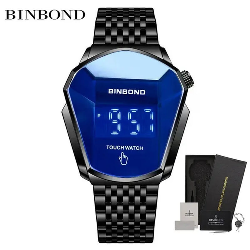 2022 Fashion Touch Screen LED Sport Brand Watch New Design 3D Glass Men Gold Wrist Digital Watches Man Clock Casual Wristwatch